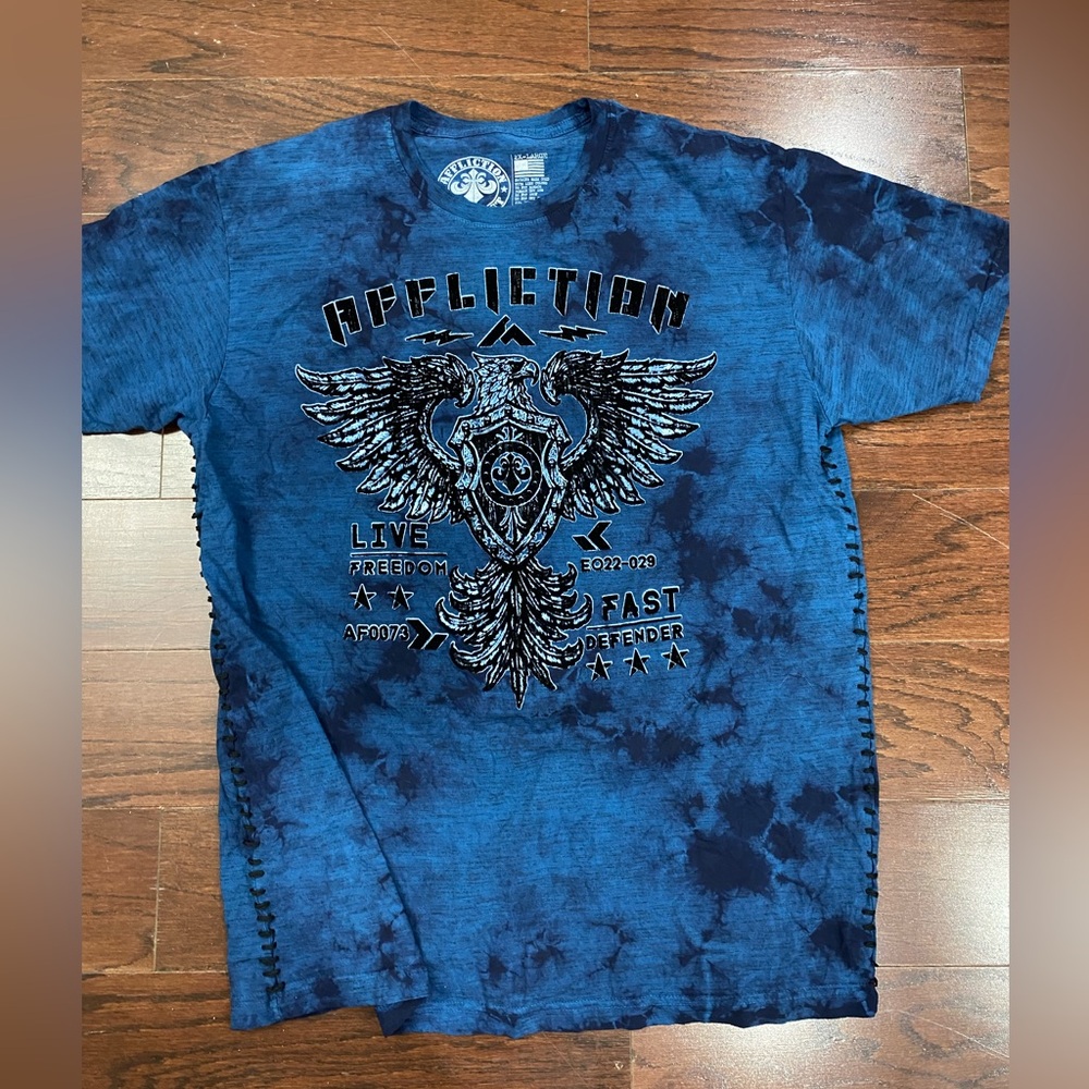Men’s Vintage Blue Affliction Shirt- Size 2X